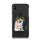Wedding Photo Upload Keepsake with Text Apple iPhone Xs Max Impact Case Black Edge on Black Phone