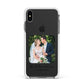 Wedding Photo Upload Keepsake with Text Apple iPhone Xs Max Impact Case White Edge on Black Phone