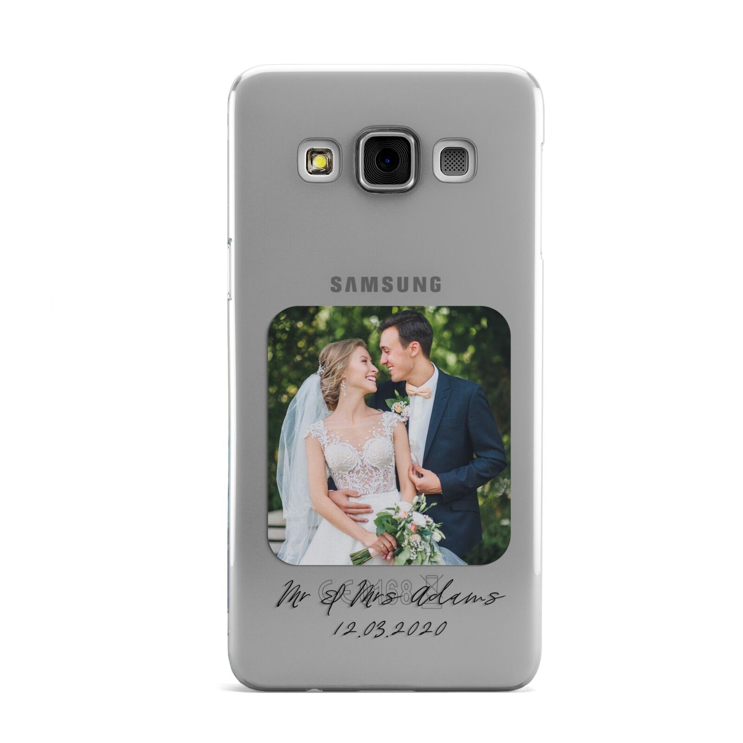 Wedding Photo Upload Keepsake with Text Samsung Galaxy A3 Case