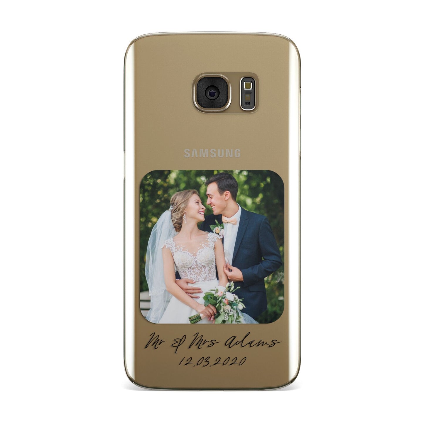 Wedding Photo Upload Keepsake with Text Samsung Galaxy Case