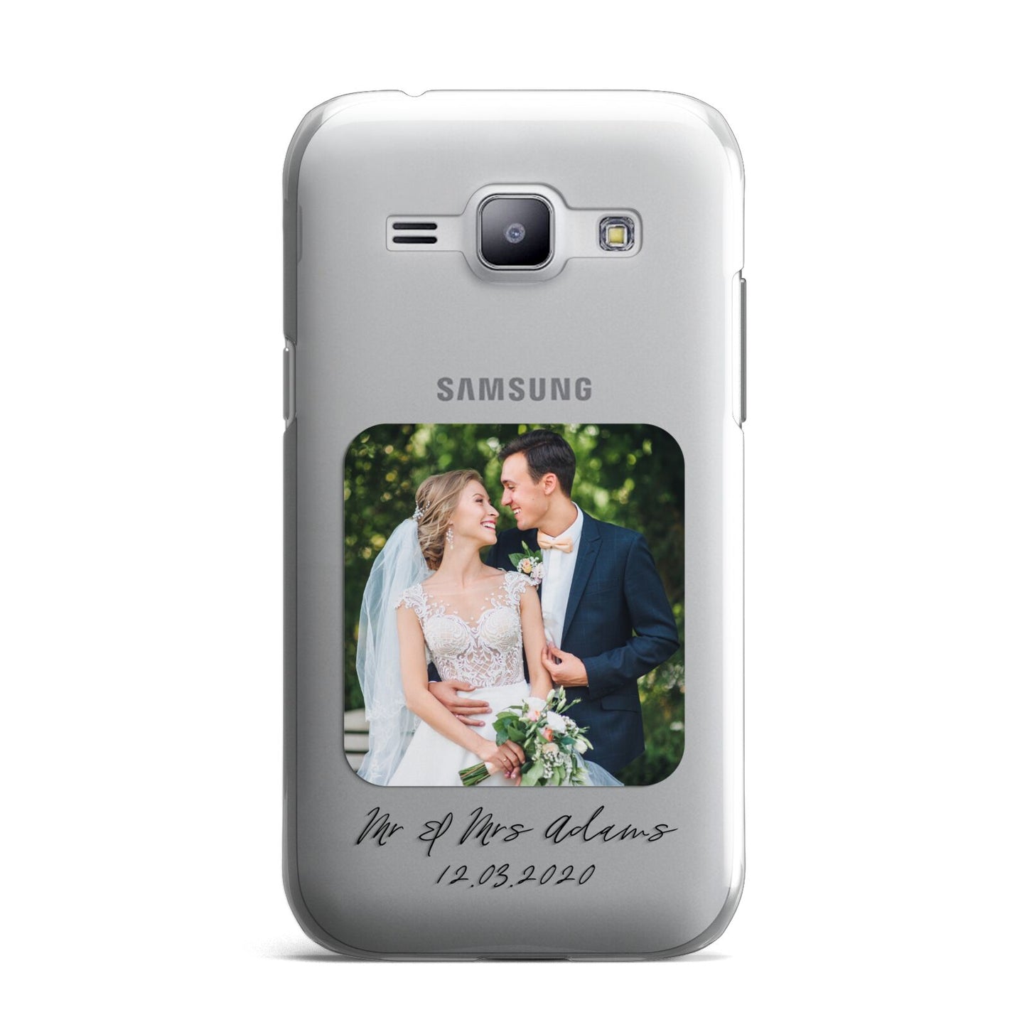 Wedding Photo Upload Keepsake with Text Samsung Galaxy J1 2015 Case