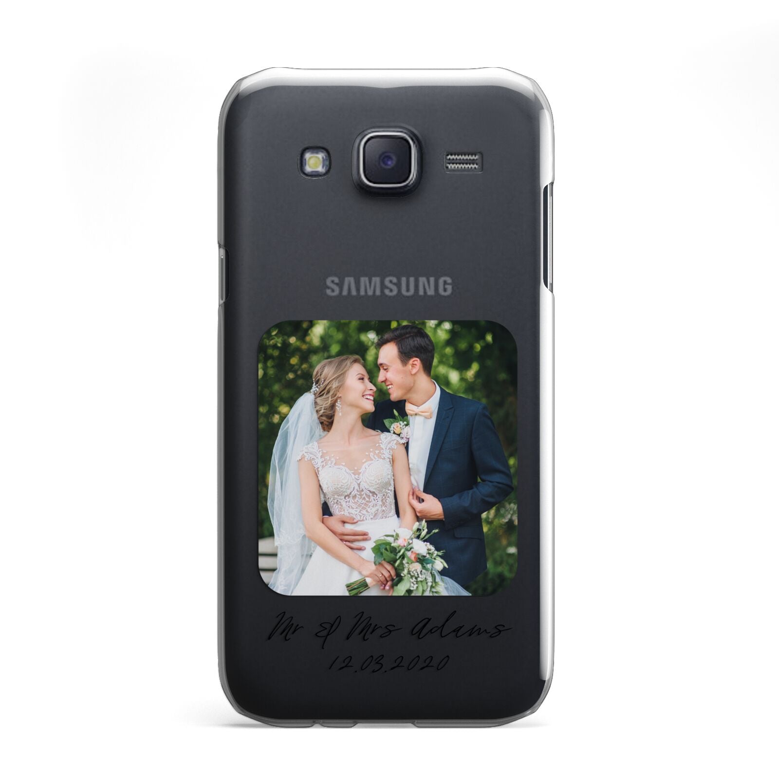 Wedding Photo Upload Keepsake with Text Samsung Galaxy J5 Case