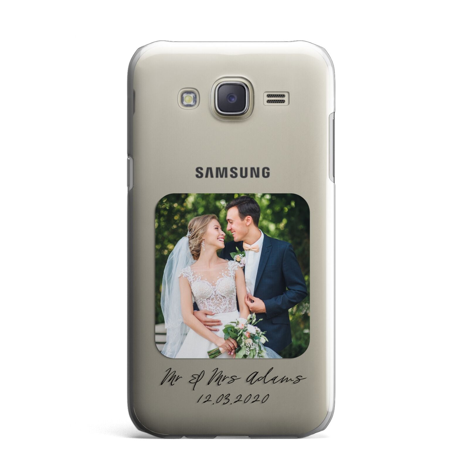 Wedding Photo Upload Keepsake with Text Samsung Galaxy J7 Case