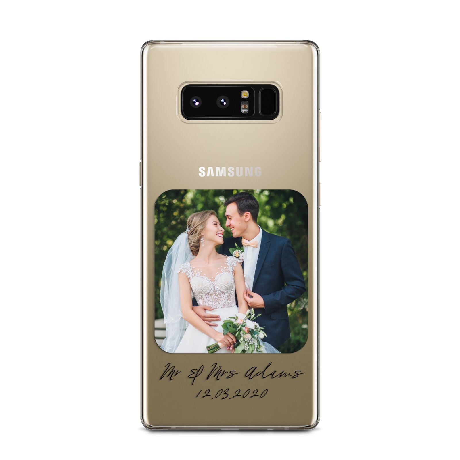 Wedding Photo Upload Keepsake with Text Samsung Galaxy Note 8 Case