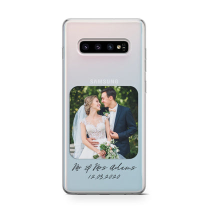 Wedding Photo Upload Keepsake with Text Samsung Galaxy S10 Case