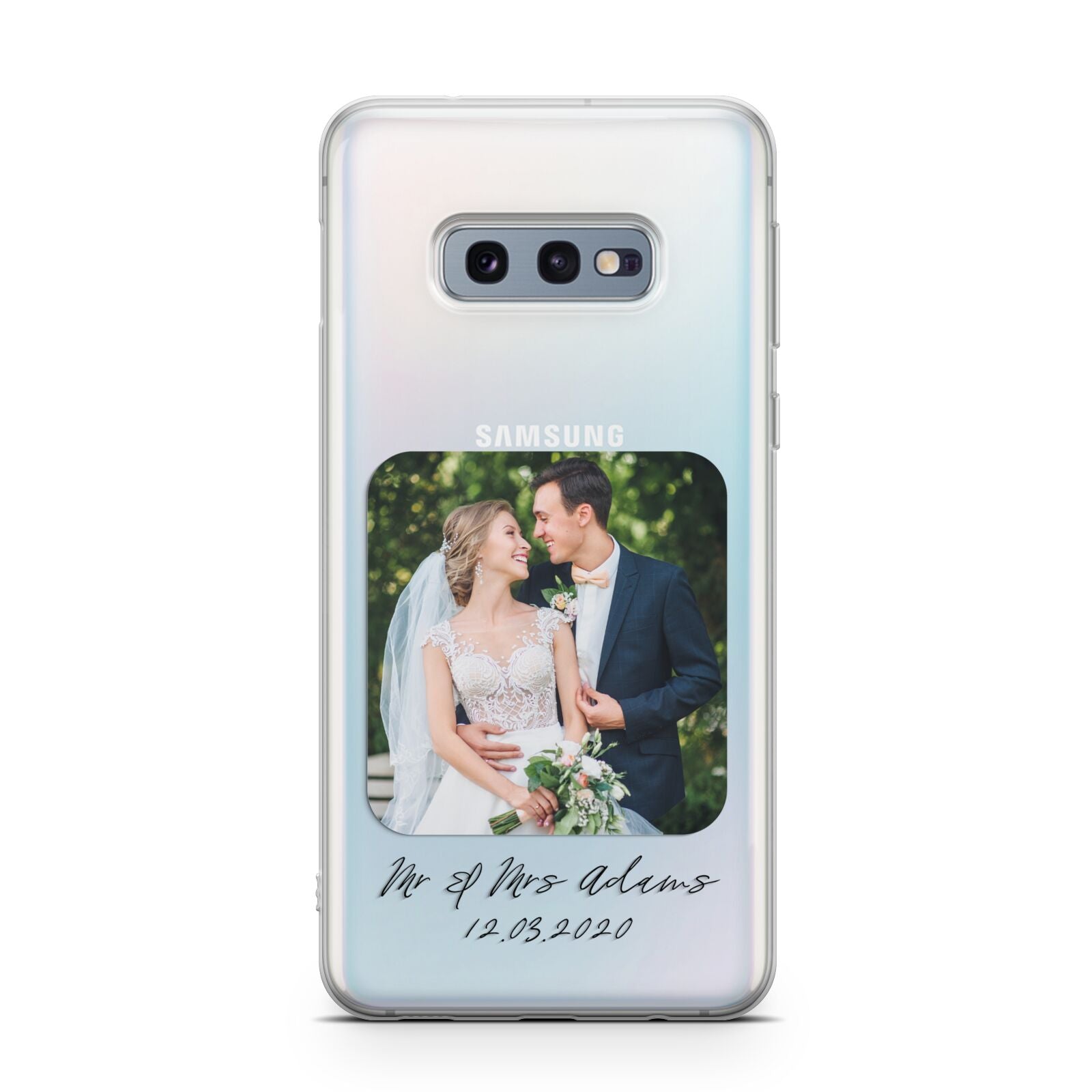 Wedding Photo Upload Keepsake with Text Samsung Galaxy S10E Case