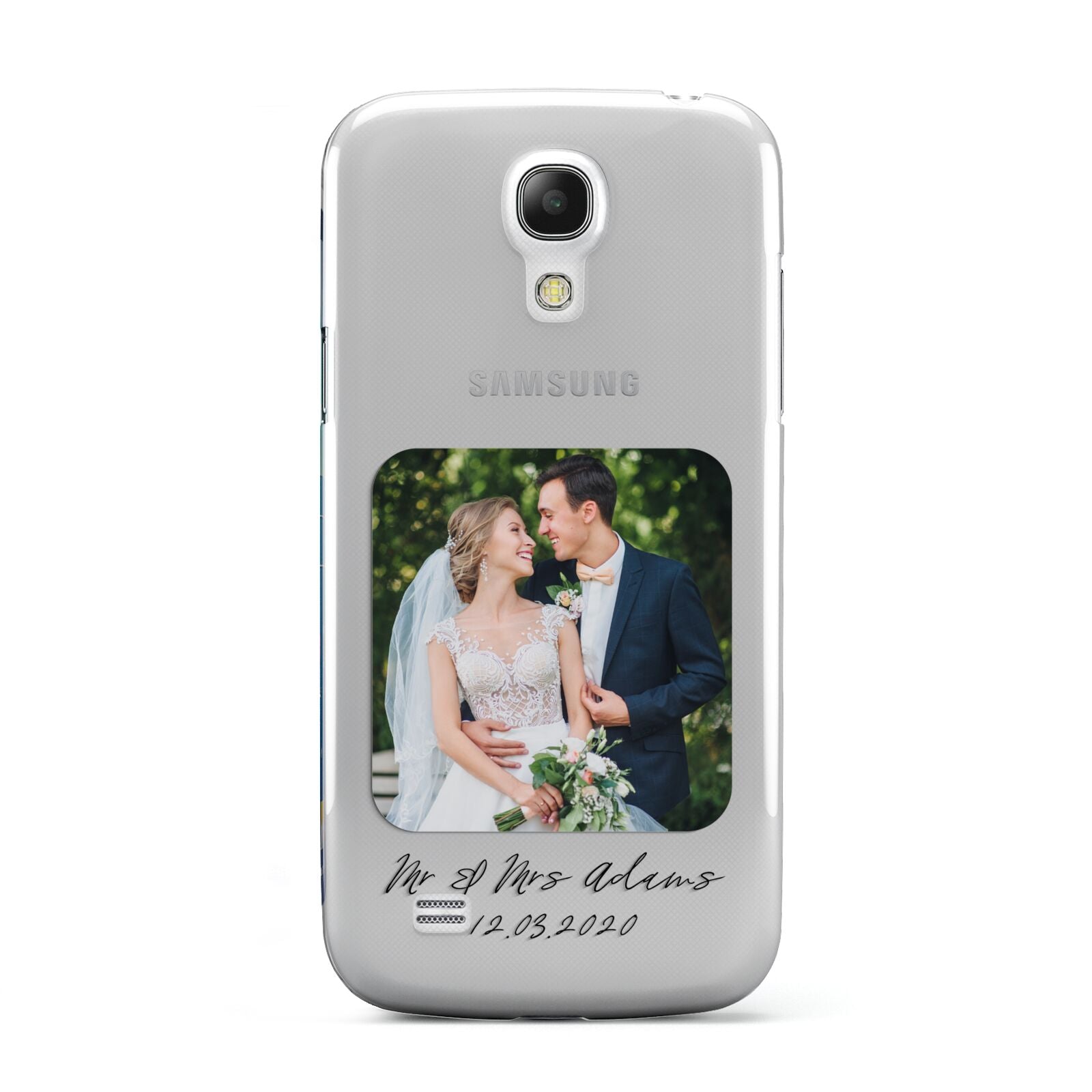 Wedding Photo Upload Keepsake with Text Samsung Galaxy S4 Mini Case