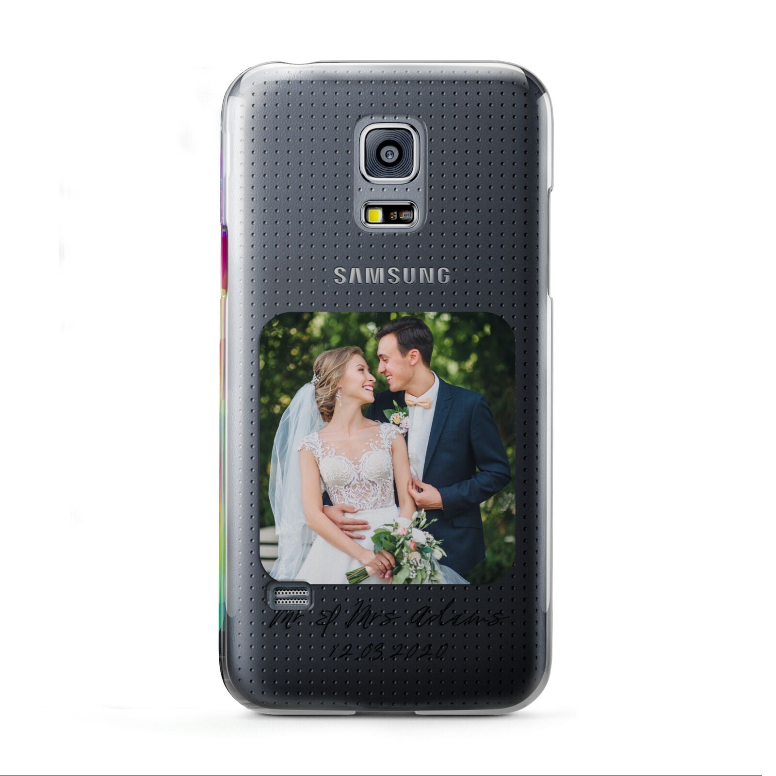 Wedding Photo Upload Keepsake with Text Samsung Galaxy S5 Mini Case