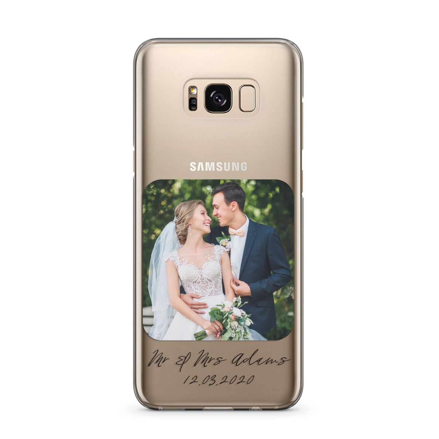 Wedding Photo Upload Keepsake with Text Samsung Galaxy S8 Plus Case