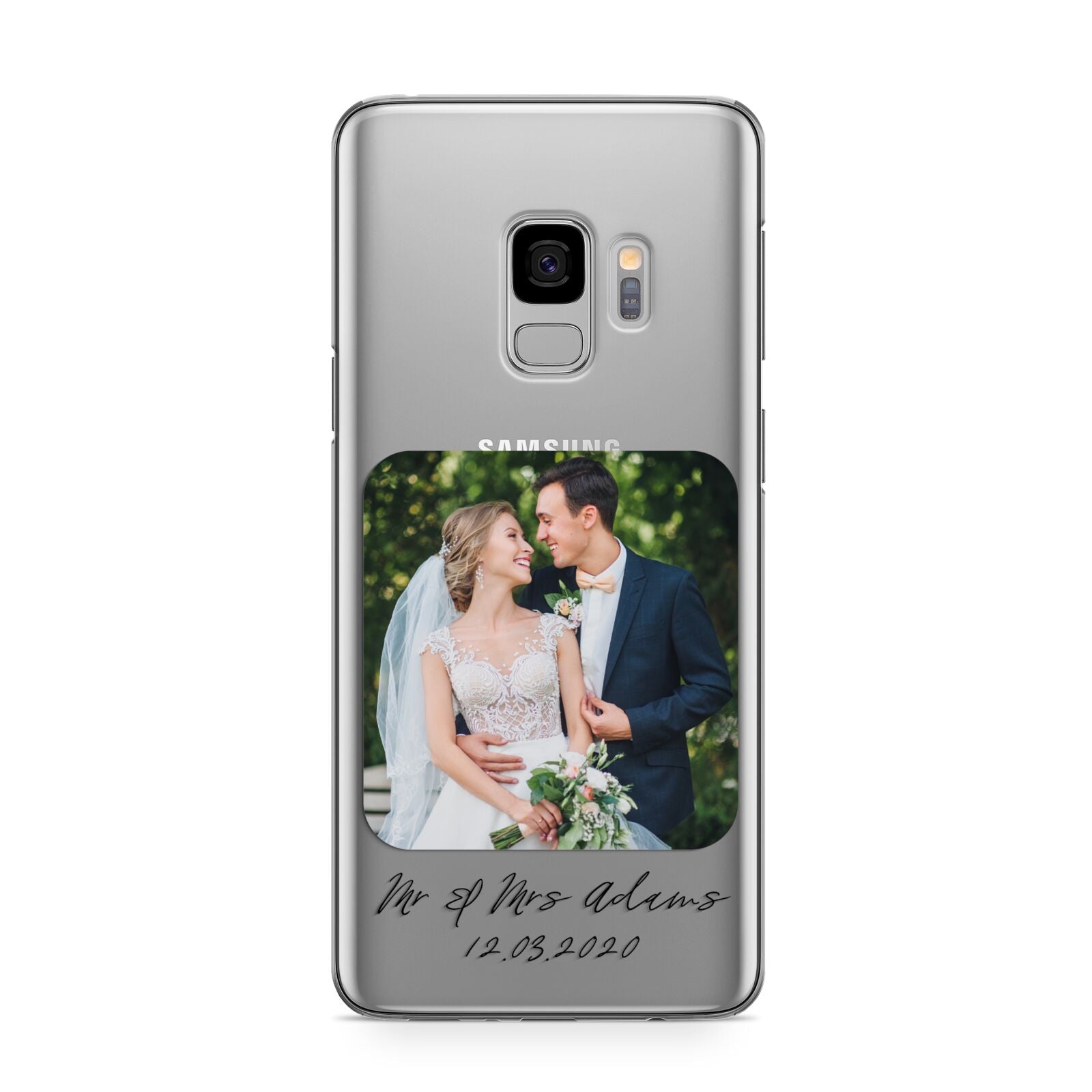 Wedding Photo Upload Keepsake with Text Samsung Galaxy S9 Case