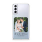 Wedding Photo Upload Keepsake with Text Samsung S21 Plus Case