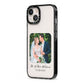 Wedding Photo Upload Keepsake with Text iPhone 13 Black Impact Case Side Angle on Silver phone