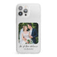 Wedding Photo Upload Keepsake with Text iPhone 13 Pro Max Clear Bumper Case