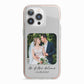 Wedding Photo Upload Keepsake with Text iPhone 13 Pro TPU Impact Case with Pink Edges