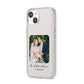 Wedding Photo Upload Keepsake with Text iPhone 14 Clear Tough Case Starlight Angled Image