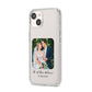 Wedding Photo Upload Keepsake with Text iPhone 14 Clear Tough Case Starlight Angled Image