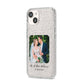 Wedding Photo Upload Keepsake with Text iPhone 14 Glitter Tough Case Starlight Angled Image