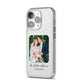 Wedding Photo Upload Keepsake with Text iPhone 14 Pro Clear Tough Case Silver Angled Image