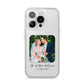 Wedding Photo Upload Keepsake with Text iPhone 14 Pro Clear Tough Case Silver