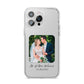 Wedding Photo Upload Keepsake with Text iPhone 14 Pro Max Clear Tough Case Silver