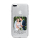 Wedding Photo Upload Keepsake with Text iPhone 7 Plus Bumper Case on Silver iPhone