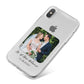 Wedding Photo Upload Keepsake with Text iPhone X Bumper Case on Silver iPhone