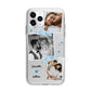 Wedding Snaps Collage with Blue Hearts and Name Apple iPhone 11 Pro Max in Silver with Bumper Case