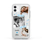 Wedding Snaps Collage with Blue Hearts and Name Apple iPhone 11 in White with White Impact Case