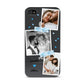 Wedding Snaps Collage with Blue Hearts and Name Apple iPhone 4s Case