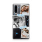 Wedding Snaps Collage with Blue Hearts and Name Huawei P30 Phone Case