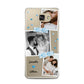 Wedding Snaps Collage with Blue Hearts and Name Samsung Galaxy A7 2016 Case on gold phone