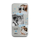 Wedding Snaps Collage with Blue Hearts and Name Samsung Galaxy S6 Edge Case