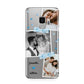 Wedding Snaps Collage with Blue Hearts and Name Samsung Galaxy S9 Case