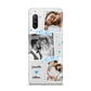 Wedding Snaps Collage with Blue Hearts and Name Sony Xperia 10 III Case