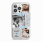 Wedding Snaps Collage with Blue Hearts and Name iPhone 13 Pro TPU Impact Case with White Edges