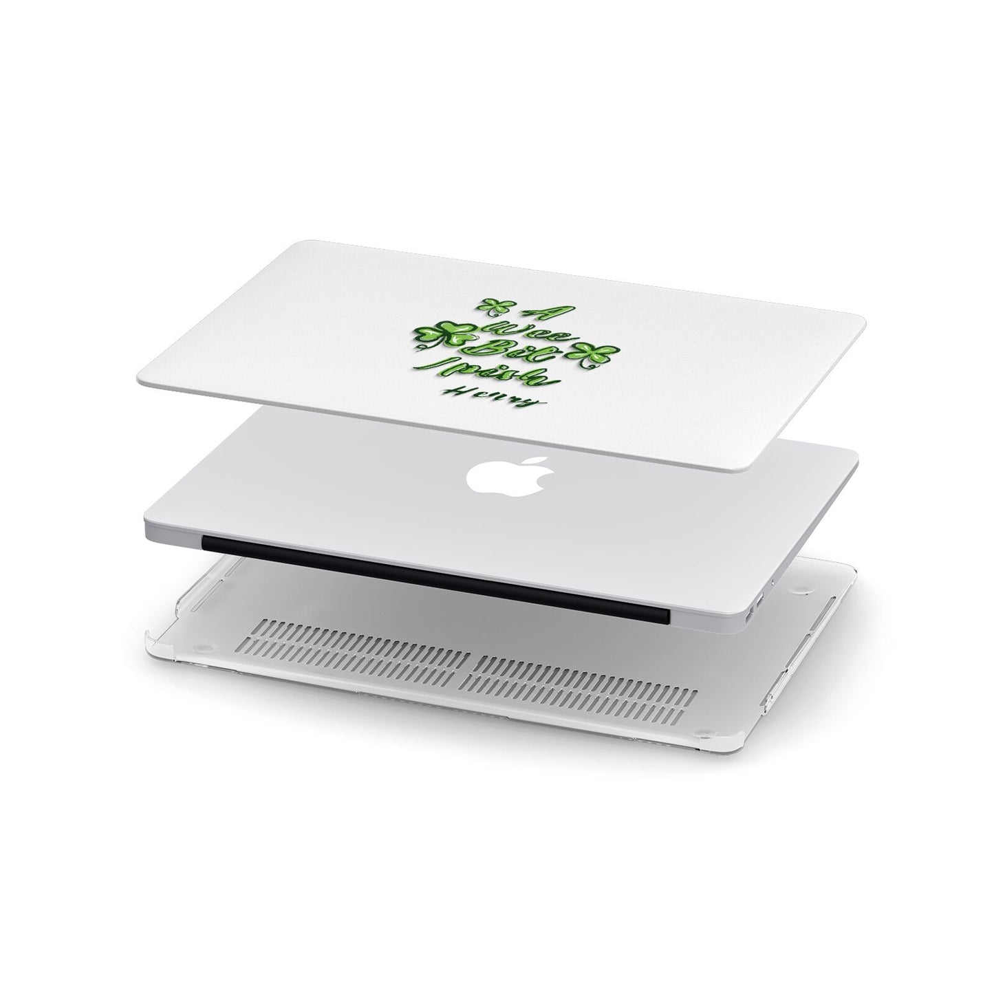 Wee Bit Irish Personalised Apple MacBook Case in Detail