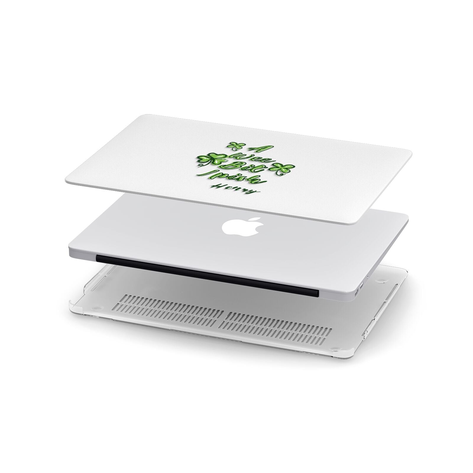 Wee Bit Irish Personalised Apple MacBook Case in Detail