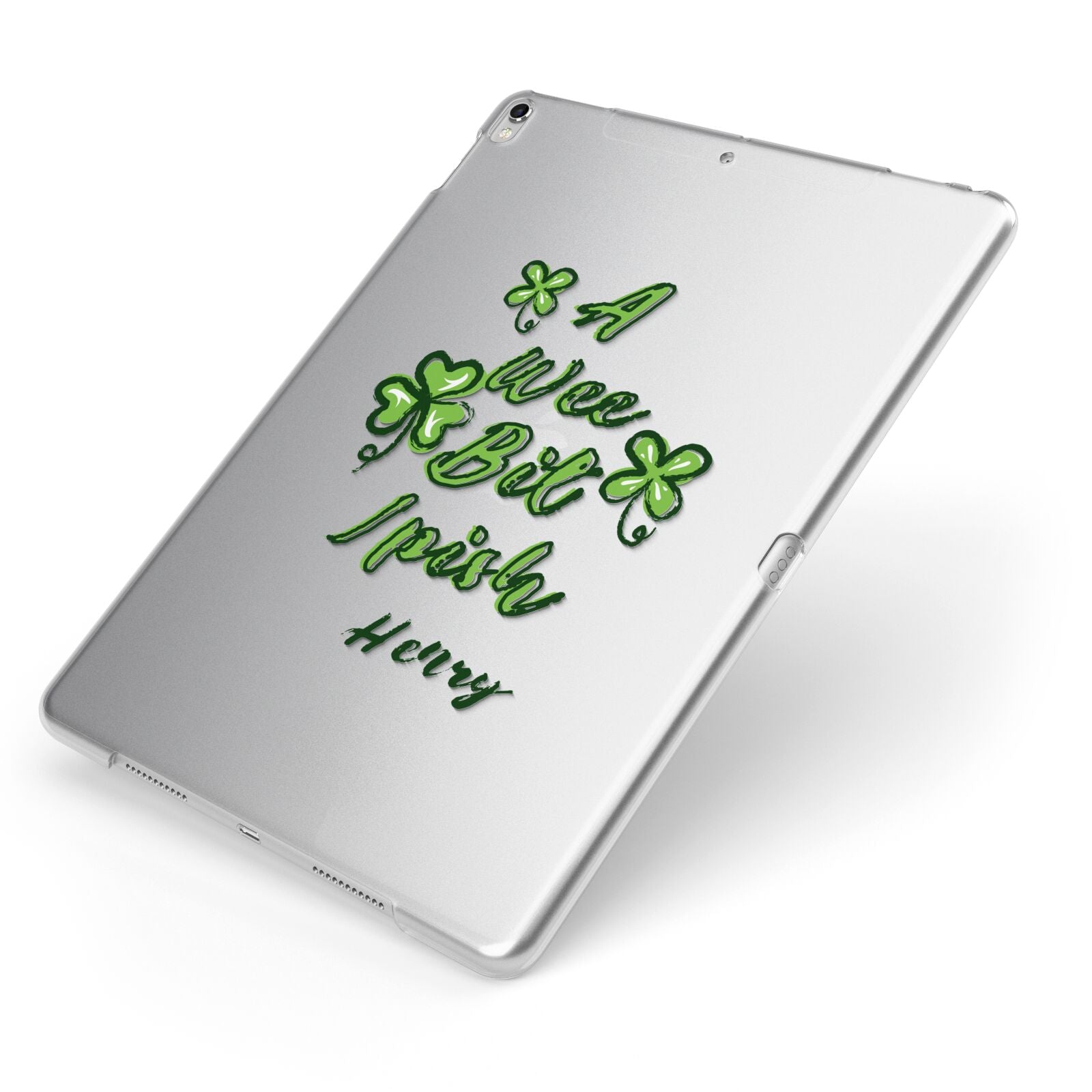Wee Bit Irish Personalised Apple iPad Case on Silver iPad Side View