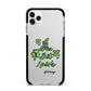 Wee Bit Irish Personalised Apple iPhone 11 Pro Max in Silver with Black Impact Case
