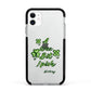 Wee Bit Irish Personalised Apple iPhone 11 in White with Black Impact Case