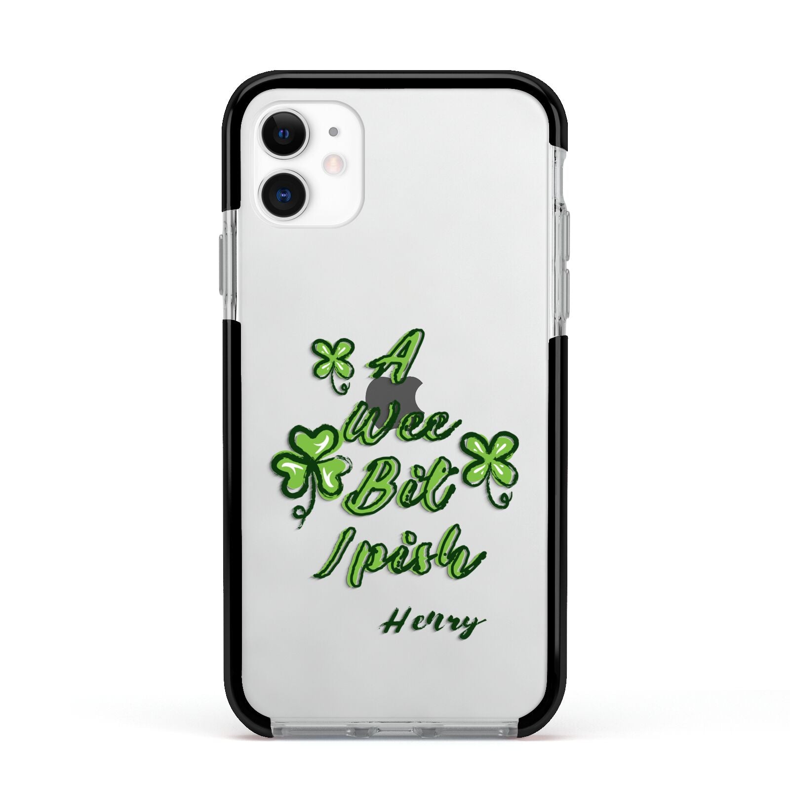 Wee Bit Irish Personalised Apple iPhone 11 in White with Black Impact Case