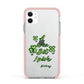 Wee Bit Irish Personalised Apple iPhone 11 in White with Pink Impact Case