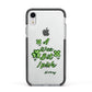 Wee Bit Irish Personalised Apple iPhone XR Impact Case Black Edge on Silver Phone