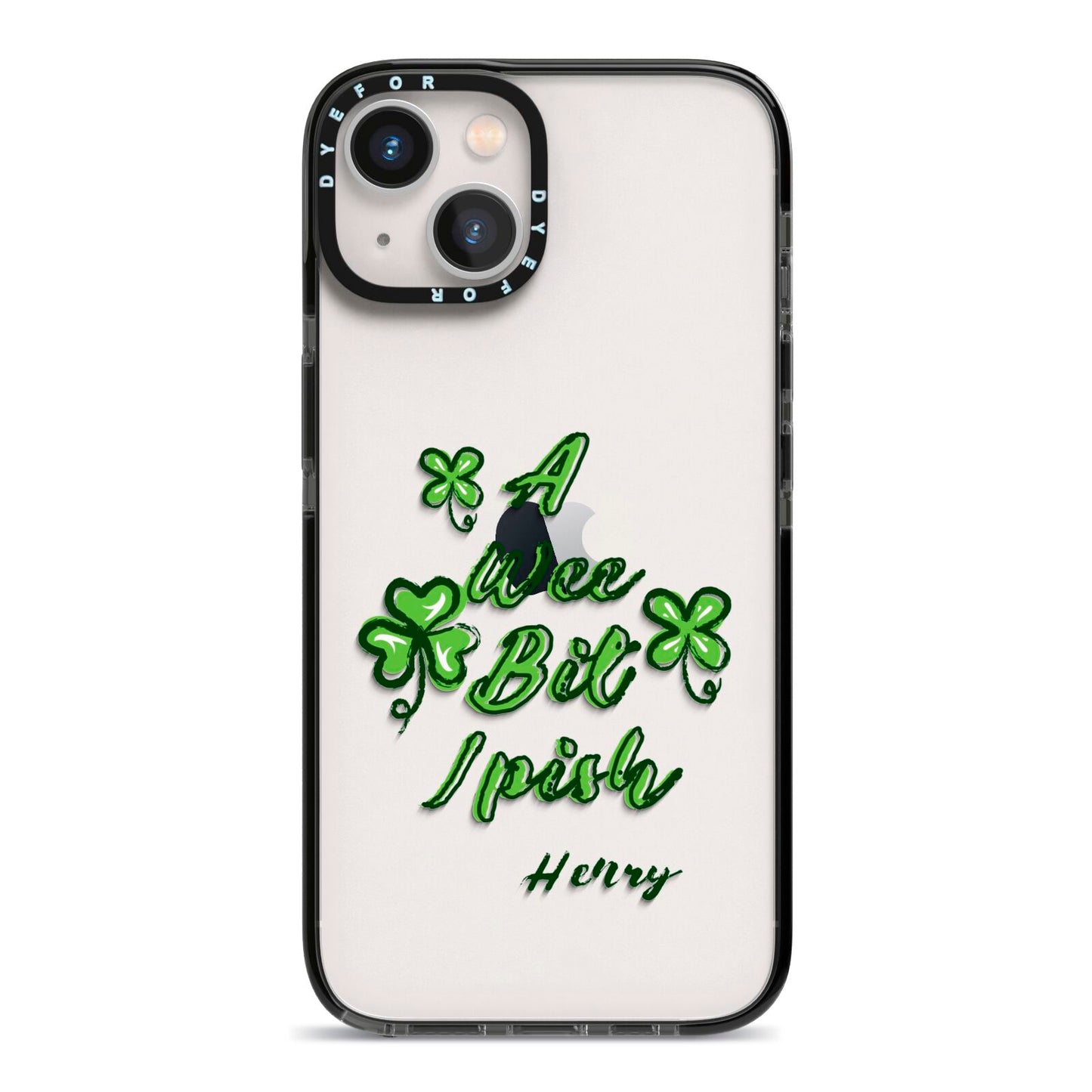 Wee Bit Irish Personalised iPhone 13 Black Impact Case on Silver phone