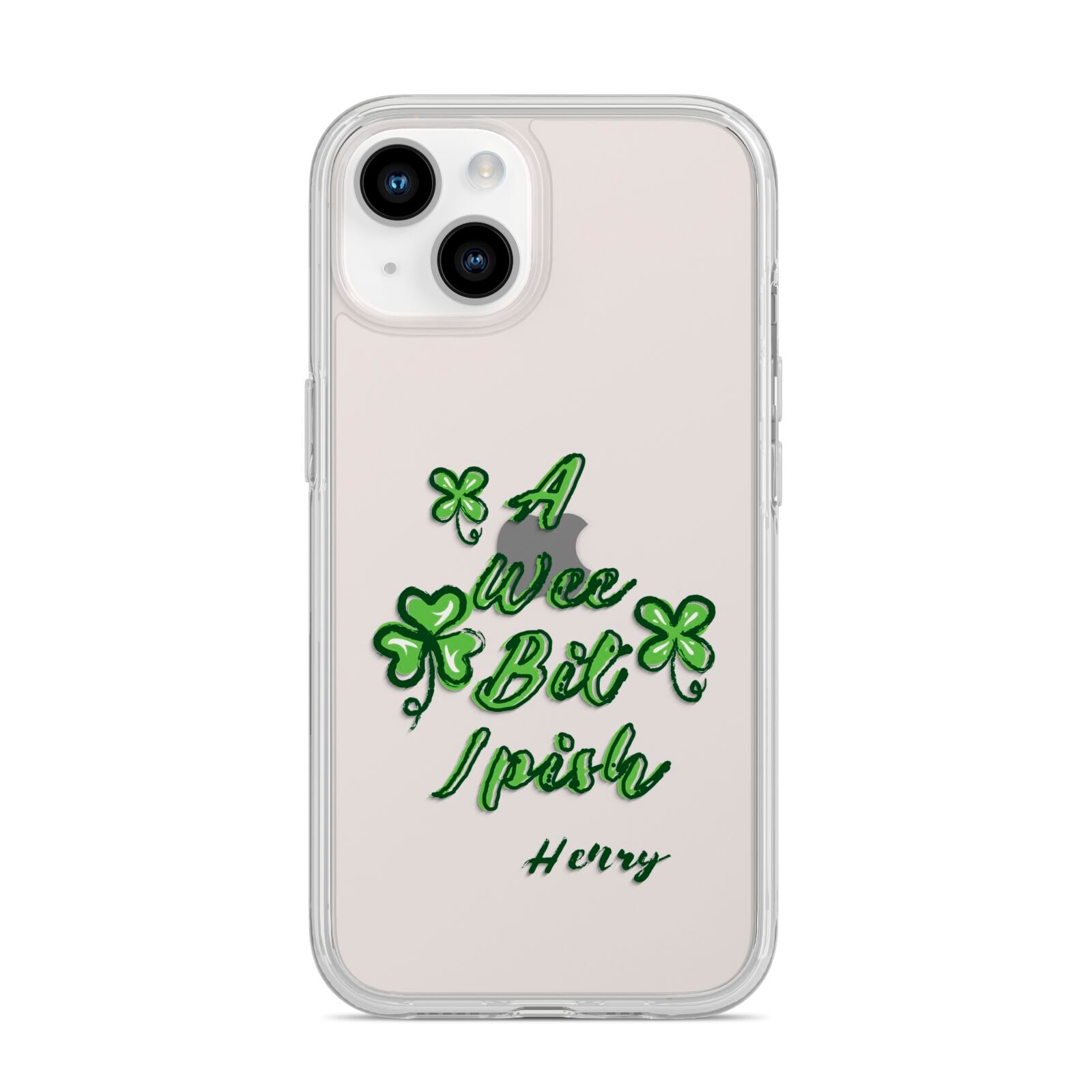 Wee Bit Irish Personalised iPhone 14 Clear Tough Case Starlight