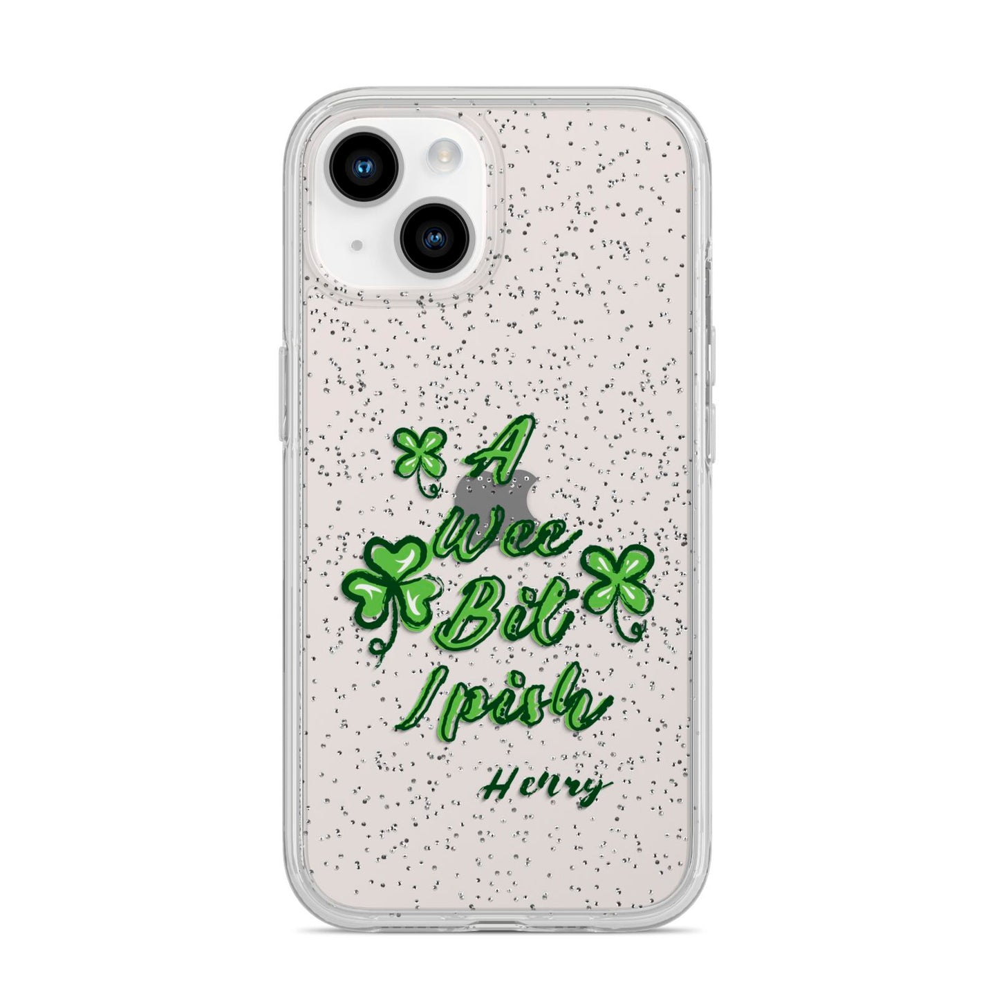 Wee Bit Irish Personalised iPhone 14 Glitter Tough Case Starlight
