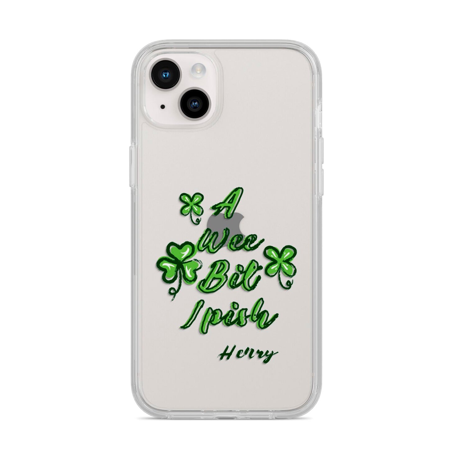 Wee Bit Irish Personalised iPhone 14 Plus Clear Tough Case Starlight