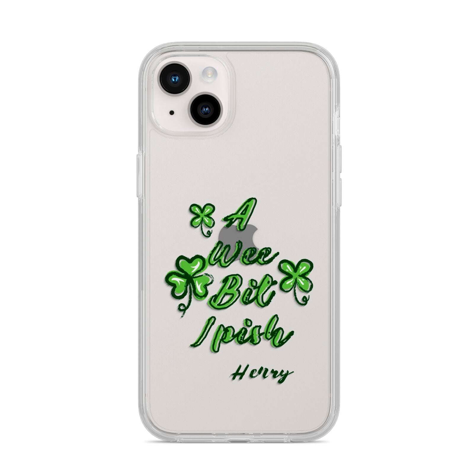 Wee Bit Irish Personalised iPhone 14 Plus Clear Tough Case Starlight