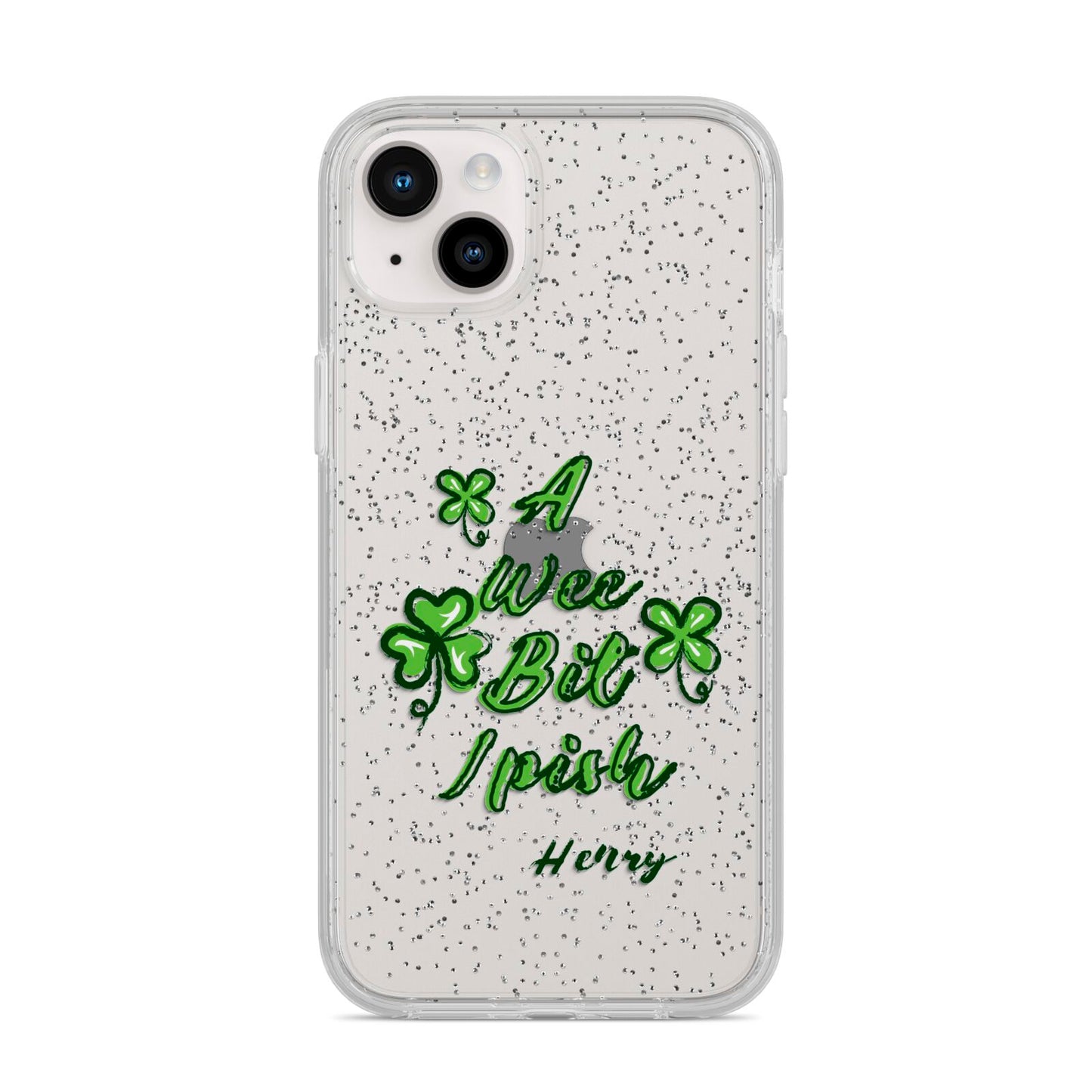 Wee Bit Irish Personalised iPhone 14 Plus Glitter Tough Case Starlight