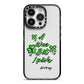 Wee Bit Irish Personalised iPhone 14 Pro Black Impact Case on Silver phone